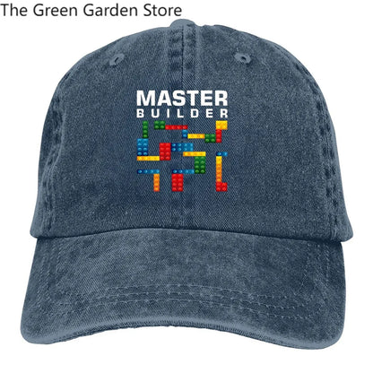 „Building Blocks“ daugiaspalvė kepurė su snapeliu vyrams „Cool Master Builder“ „Building Blocks“ individualizuota kepurė su snapeliu apsaugai nuo saulės