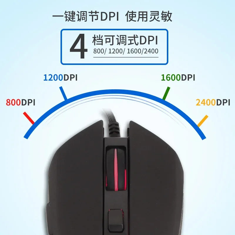 USB-C Mute Colorful Luminous Mouse for Type C Notebook Computer Gaming Mouse