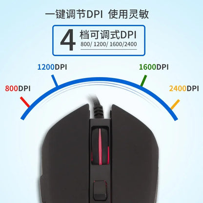 USB-C Mute Colorful Luminous Mouse for Type C Notebook Computer Gaming Mouse