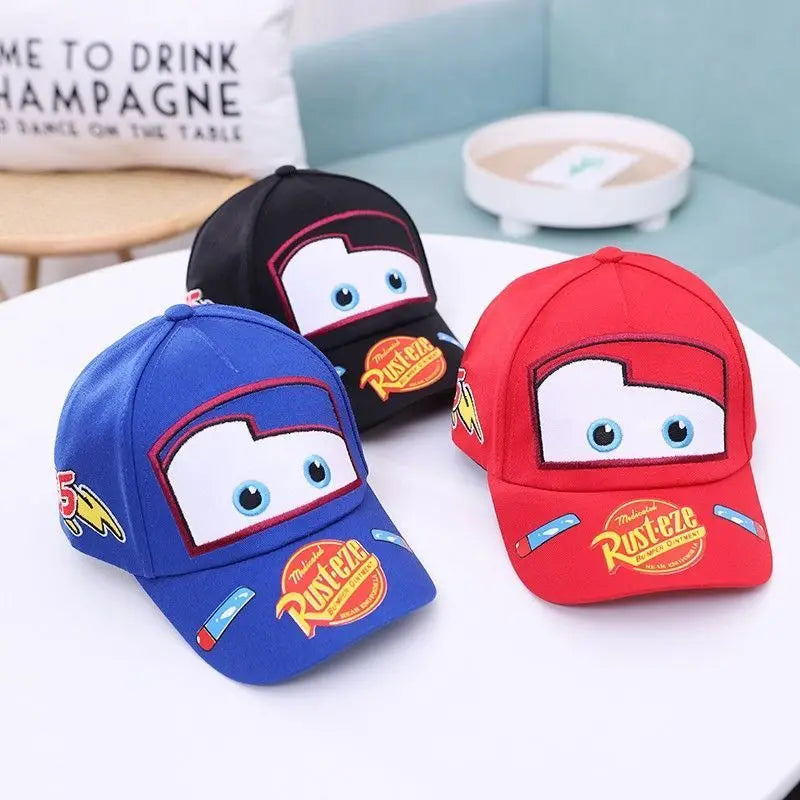 Lightning McQueen spring, autumn and summer children's hat cartoon Cars peaked hat sun protection casual baseball cap gift