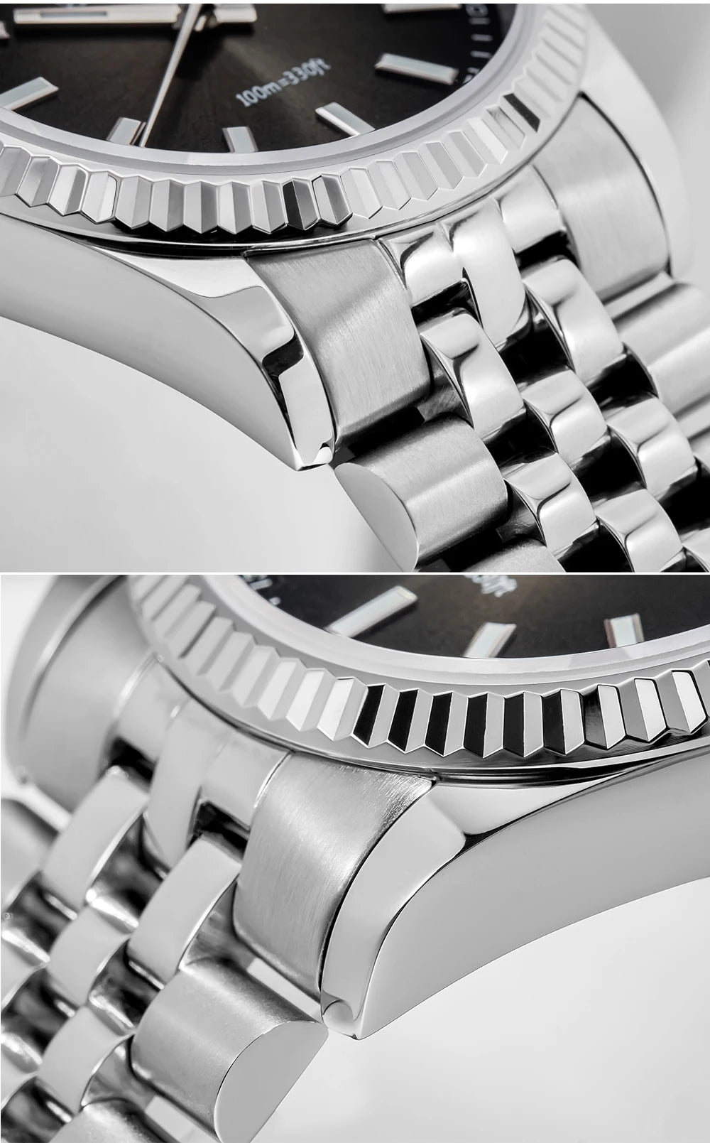Reloj para hombre ADDIESDIVE AD2073, cristal de zafiro, 36mm, VH31, esfera sunburst, cuarzo, 10Bar, impermeable para buceo, luminoso
