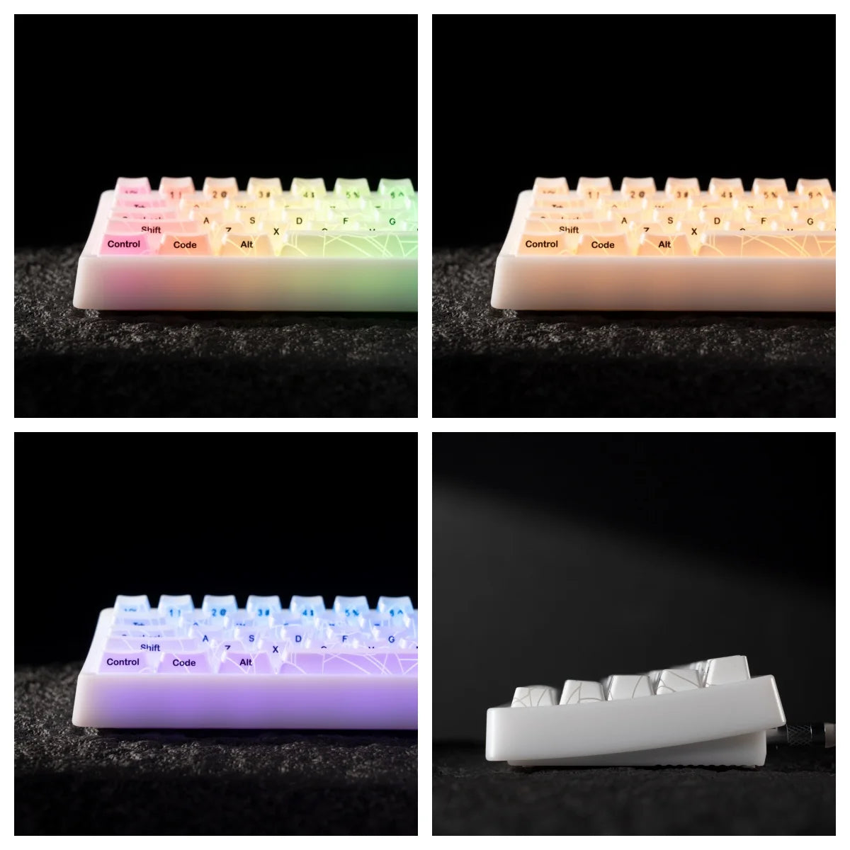 Tastiera XVX Spider Web M67 JadeStone con keycap IMD-Tech, connessione tri-mode, retroilluminazione RGB personalizzata, formato 60%