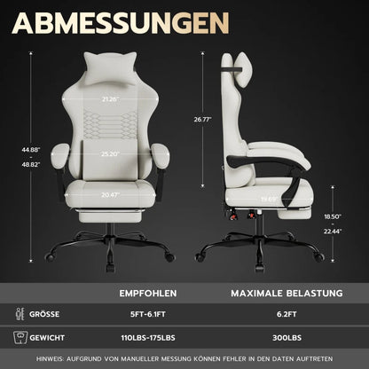 Gaming chairs, office chairs, desk chairs, and swivel chairs. Made with breathable fabric, equipped with 360° swivel casters and seats for easy movement, and featuring soft and comfortable cushions.