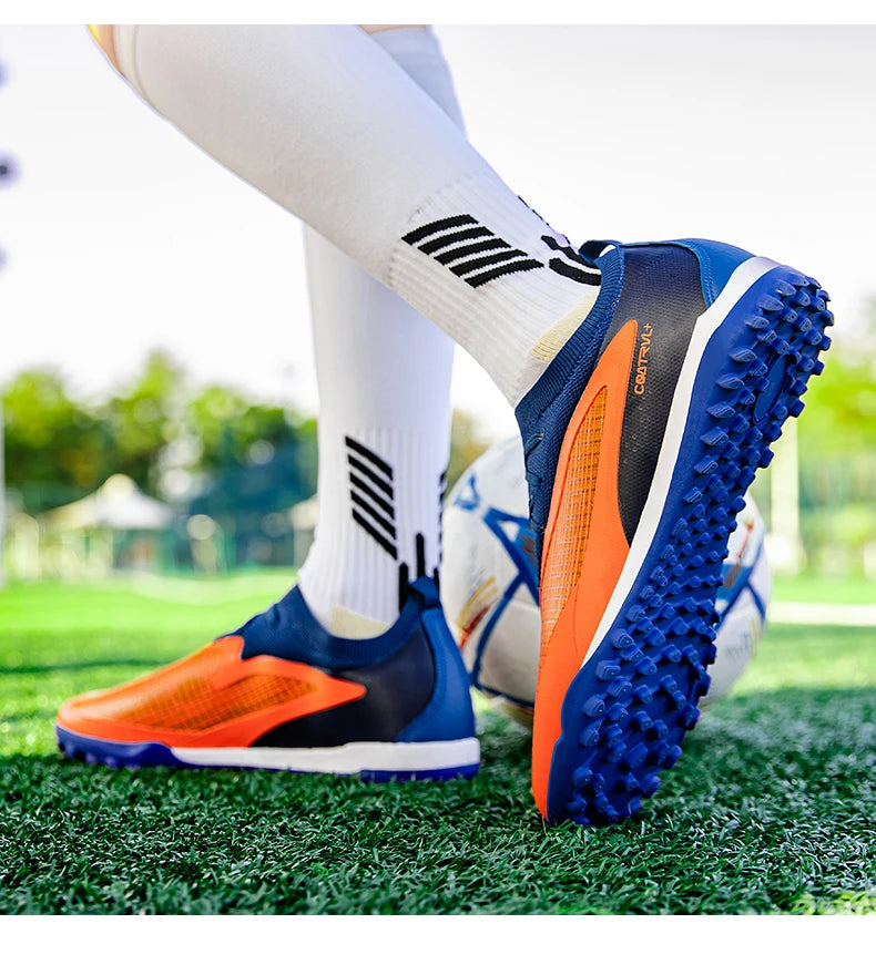 Nouveaux hommes chaussures de Football crampons de Sport adulte respirant antidérapant bottes de Football en plein air longues pointes formation garçons Match confortable