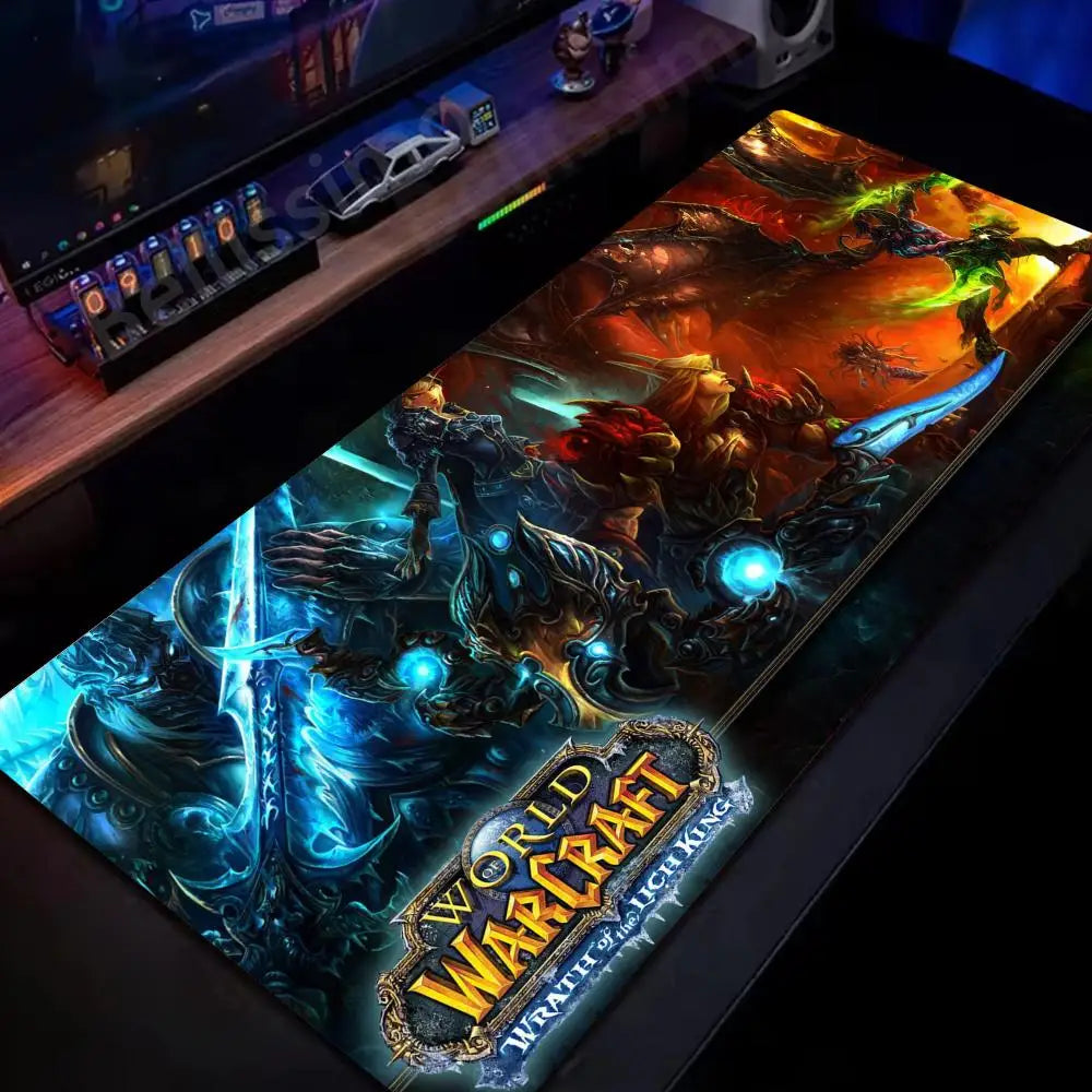 Natural Horde Alliance Mauspad aus Gummi, groß, für Computer-Schreibtisch, Tastaturmatte, HD, World of Warcraft Gaming-Mauspad mit Speed-Lock-Kante
