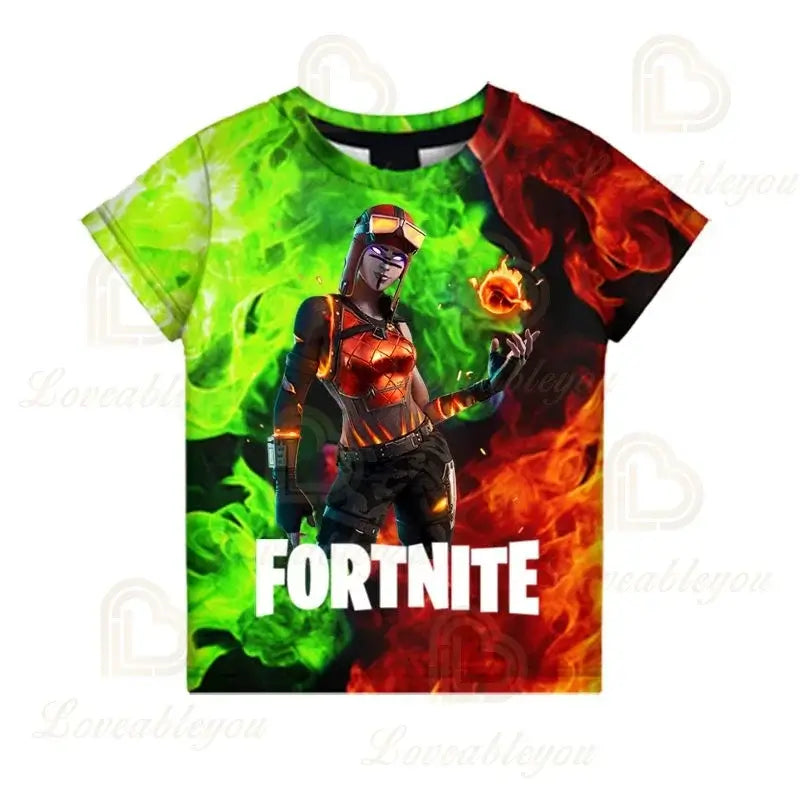 Battle Royale T-shirt Fortnite Victory T-Shirt Kids Tops Girls Boys Clothes Harajuku Tees Children 3D 2025 New Design