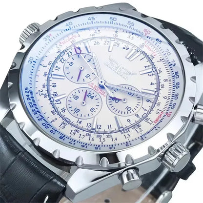 JARAGAR 212 Mechanikus, automata férfi karóra, divatos, üzleti, luxus, heti naptárral ellátott férfi karóra, prémium ajándék, Reloj Hombre
