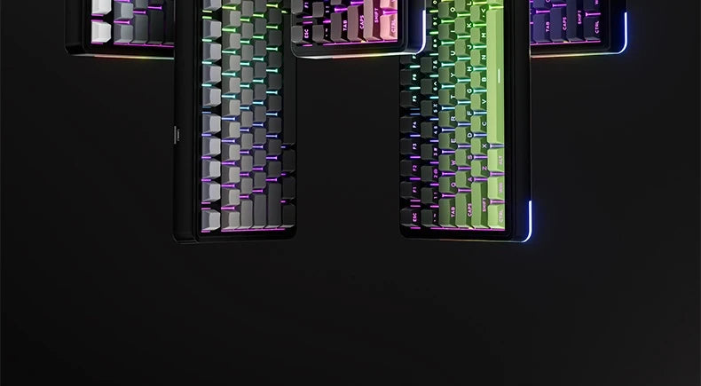 Tastiera meccanica AULA S75 PRO 75% layout personalizzato, retroilluminazione RGB, wireless Bluetooth, tastiera da gaming con schermo e manopola