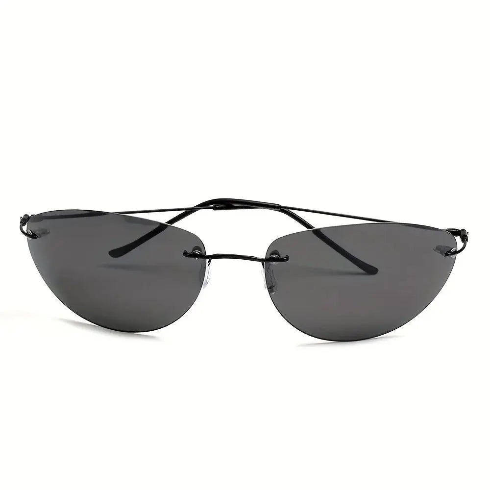 Cool The Matrix Neo Style Polarized Titanium Sunglasses Ultralight Rimless Men Driving Brand Design Sun Glasses Oculos De So