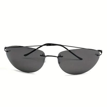 Cool The Matrix Neo Style Polarized Titanium Sunglasses Ultralight Rimless Men Driving Brand Design Sun Glasses Oculos De So