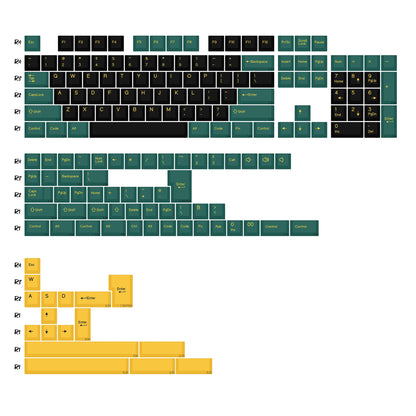 KBDiy GMK MarrsGreen Keycap Retro PBT ISO Double Shot Cherry Profile Keycaps For MX Switches Mechanical Gaming Keyboard Key Caps