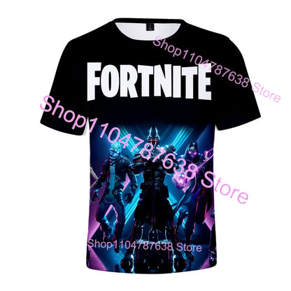 T-shirt de verão Raven Ultima Knight F-Fortnite, t-shirt masculina com estampado 3D Banana Peely, tops de jogo Battle Royale, presentes de aniversário
