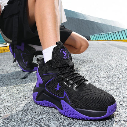 Chaussures de basket-ball pour hommes, respirantes, avec amorti, antidérapantes, résistantes à l'usure, chaussures de course, chaussures de sport pour la salle de sport, baskets de basket-ball pour hommes.