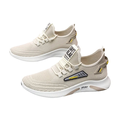 Hot Sale of the Season New Men's Running Shoes Breathable Lightweight Knitted Lace-Up Sports Sneakers Fashionable Korean Style