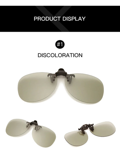 Pilot Polarized Sunglasses Clips Glasses Clip Driving Night Vision Eyeglasses UV400 Outdoor Shades Definition Sun Glasses Clips