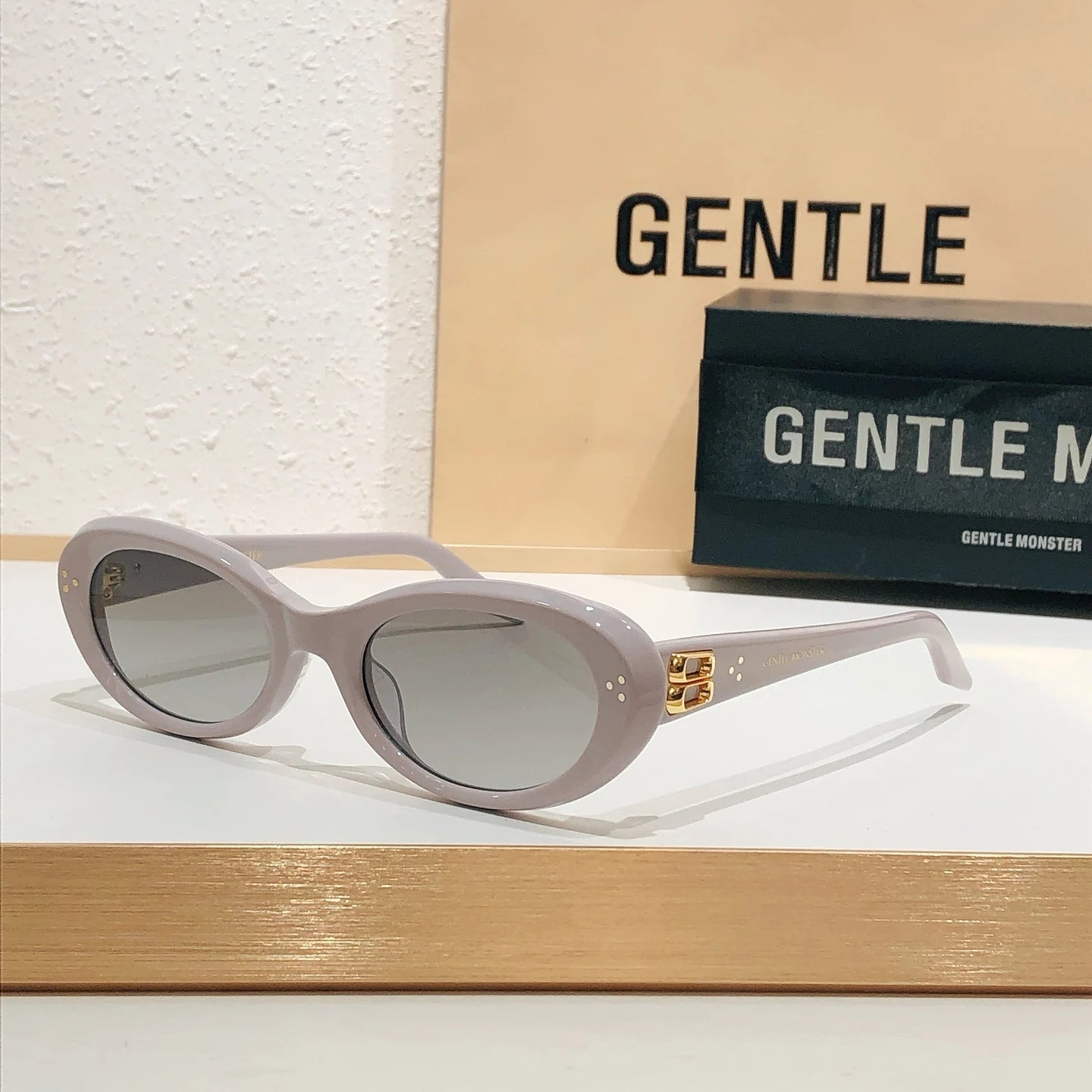 GENTLE MONSTER COCOA Luxury Leisure Men Sunglasses Trendy Acetate Frame Uv400 Classical Vintage Women Eyeglasses Random Case