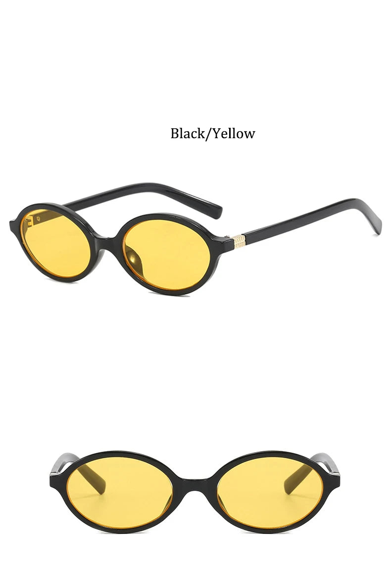 Cute Small Frame Oval Women's Sunglasses Sexy Leopard Retro Luxury Sun Glasses Ladies Fashion Shades Trends Eyewear Unique