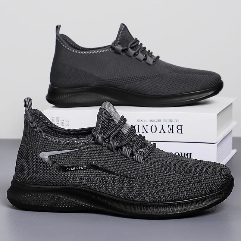 Baskets légères pour hommes, chaussures de marche en maille respirante, antidérapantes, décontractées, pour la course en plein air, confortables et douces, chaussures d'été
