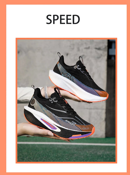 Zapatillas de running con placa de carbono para hombre y mujer, profesionales para maratón, competición y entrenamiento en carretera, transpirables y ligeras