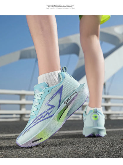 Ténis de corrida 2026 com placa de carbono para maratona, desportivos para homem, respiráveis, leves, confortáveis para mulher, atléticos, antiderrapantes e casuais, novidade