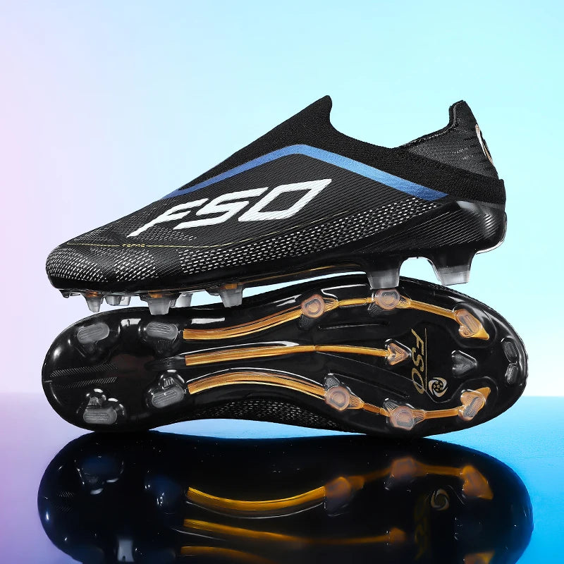 Nouvelles Chaussures de Football pour Hommes et Garçons, Antidérapantes, à Crampons pour Gazon, Haute Qualité, pour Matchs en Extérieur, Montantes et Légères, Très Vendues