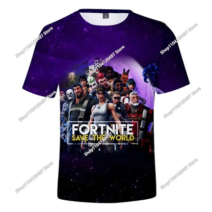3D Fortnite тениска Battle Royale – тениски за мъже и жени, момчета и момичета, анимационни топове Victory, дрехи за тийнейджъри, детски геройски геймърски тениски и топове