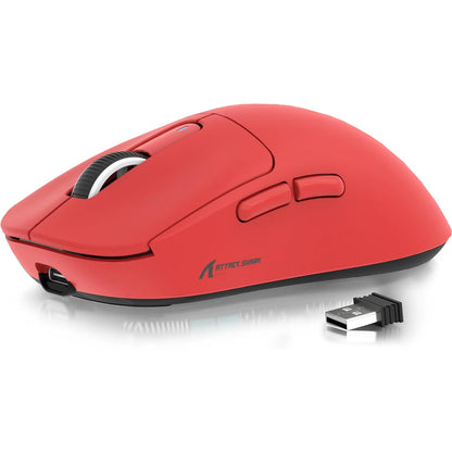ATTACK SHARK X3 trådløs gamingmus PixArt PAW3395 49g SUPERLIGHT, BT/2.4G trådløs/kablet, 6 justerbare DPI op til 26000