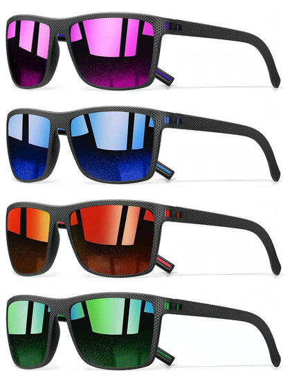 3PCS Signature Retro Square Sunglasses UV400 Spring Hinges Lightweight Gift Ready for Daily & Vacation Unbox Elegance