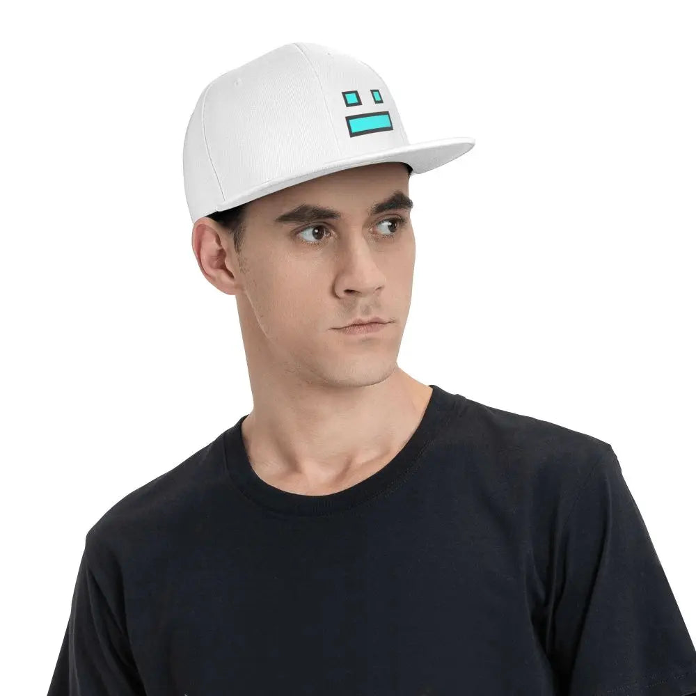 Czapki z daszkiem z gry Geometry Dash – czapki baseballowe typu snapback dla mężczyzn i kobiet, czapki regulowane, czapki hip-hopowe, czapki typu casquette