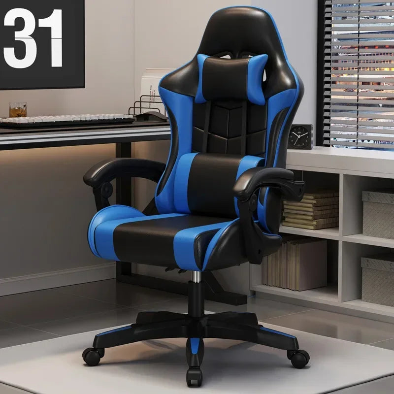 Chaise de jeu pivotante à dossier réglable, chaise de jeu confortable, chaise de jeu ergonomique pour le bureau à domicile, les longues heures de jeu et les streamers.