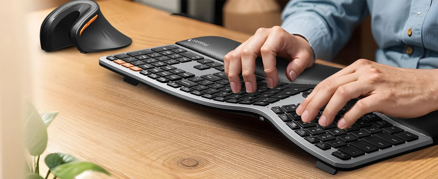 Ergonomic Mouse Wireless Vertical Mouse for Computer iPad Mac Windows 3 Adjustable DPI Multi-Device Connection