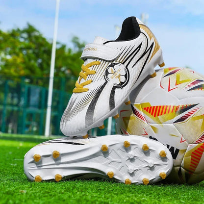 Chaussures de football originales à crampons pour cheville, nouvelles chaussures de football pour enfants, chaussures de futsal, baskets rapides pour intérieur, chaussures de sport pour terrain de société, chaussures de f
