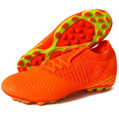 Men Football Cleats Fashion Youth Soccer Shoes Knit Football Training Trainers Breathable Society Campo Non-Slip Sports Footwear