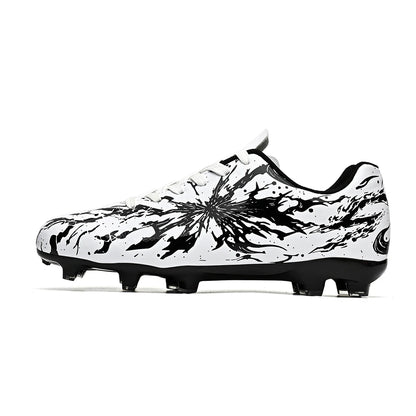 Chaussures de football pour hommes, modèle AG FG, design aérodynamique et léger, excellente adhérence, idéales pour les entraînements quotidiens sur gazon et les matchs de l’équipe de football de l’école.