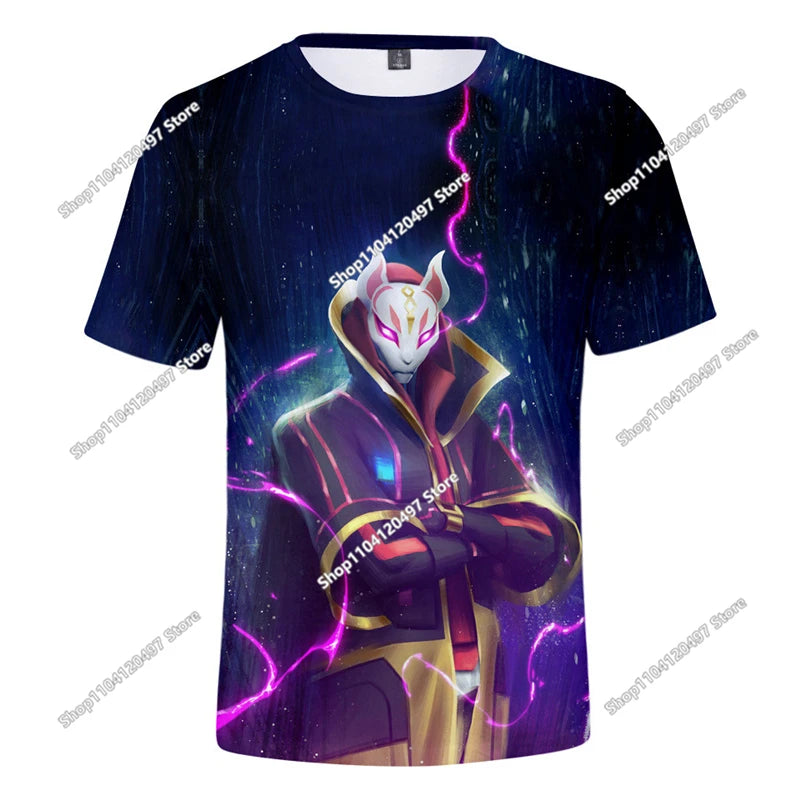 Тениска Fortnite за мъже Shoot Game Battle Hero, тениска Victory Royale, облекло за деца, тениски за момчета и момичета на възраст 2-14 години