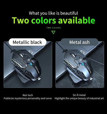 Mechanical Metal Gaming Mouse Wired Ergonomic RGB Backlit Game Mouse 12800 DPI Optical USB Mouse Computer Mouse For Desktop PC