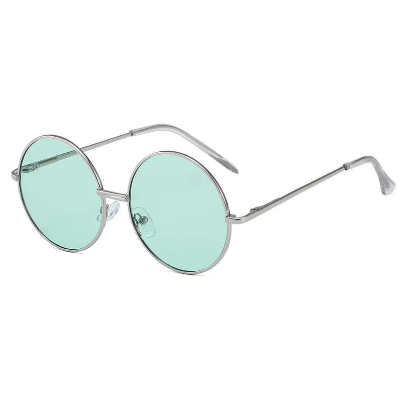 Children's sunglasses metal frame round sunglasses  simple anti ultraviolet tide children's glasses