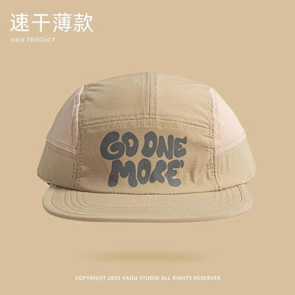 Summer New Thin Quick-drying 5-panel Baseball Caps for Men Outdoor Hiking Casual Versatile Fashion Flat-brimmed Women's Hats