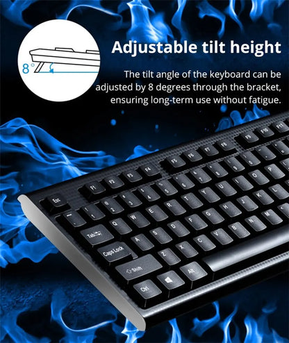 Q9 Einzelne Tastatur, USB-Square-Mouth-Anschluss, für Business, Büro und Zuhause, PS2-Rundanschluss, kabelgebunden, für Desktop-Computer