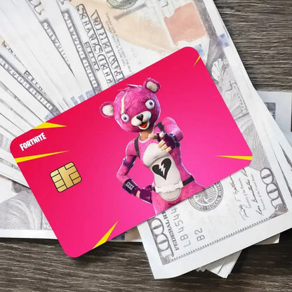Cuddle Team Leader Fortnite Game Card Stickers for Bank Access Protective Waterproof Film Cover Sticker Surprise Gift