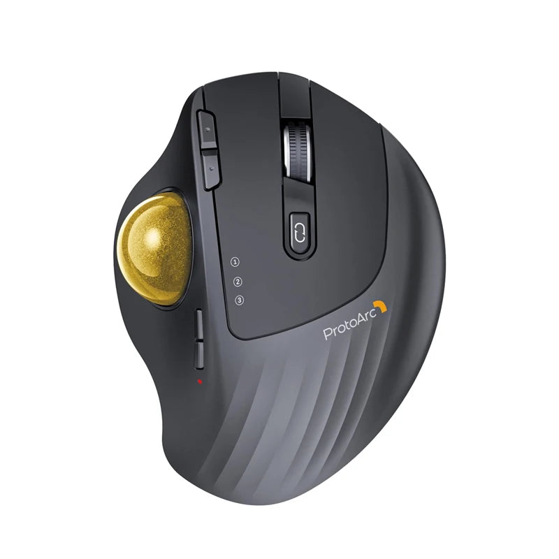 ProtoArc Wireless Trackball Mouse EM01 NL Ergonomic Bluetooth Rollerball Thumb Rechargeable Computer Laptop Mouse