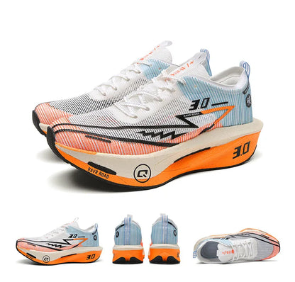 Zapatillas deportivas de carbono para hombre, antideslizantes, acolchadas, cómodas, para carreras, entrenamiento y running; zapatillas de tenis de malla, informales para mujer