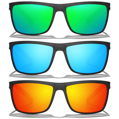 3PCS Signature Retro Square Sunglasses UV400 Spring Hinges Lightweight Gift Ready for Daily & Vacation Unbox Elegance