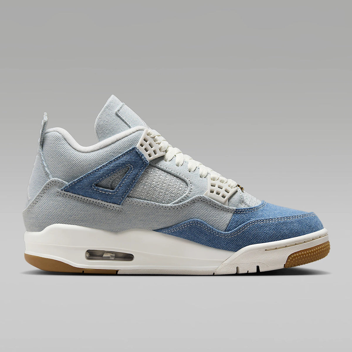 Nike äkta JORDAN stötdämpande mid-top basket skor i denim för damer med luftkudde IB6716-100