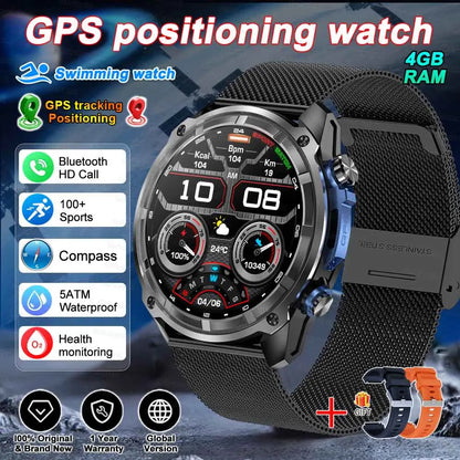2026 New Military Smart Watch GPS Track Compass Altimeter Bluetooth Calling 860mAh Battery DTG1 Men Outdoor Sports Smartwatch
