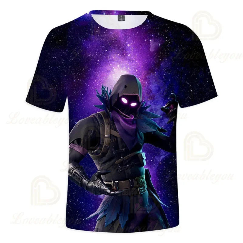 Fortnite Victory Royale Ninja Fashion 3D-T-Shirts, Sommer-Kurzarm, Kinderkleidung, Cartoon-Print, Babykleidung, Kinder-T-Shirt
