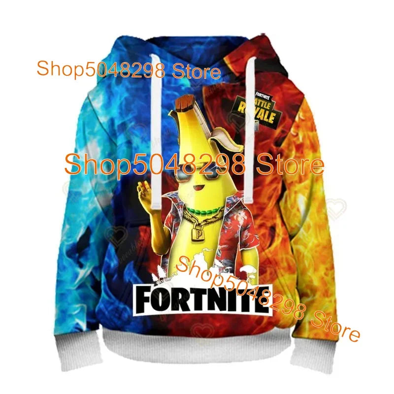 Men Women Hoodie 3D Battle Royale Print Fortnite Victory Printed Hoodies Boys Girls Hooded Streetwear Sweatshirts