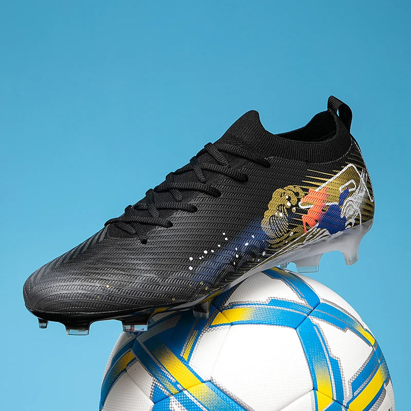 Nouvelles chaussures de football pour hommes, chaussures d'entraînement, chaussures de football à crampons longs, crampons de football ultralégers FG antidérapants pour l'extérieur, livraison directe
