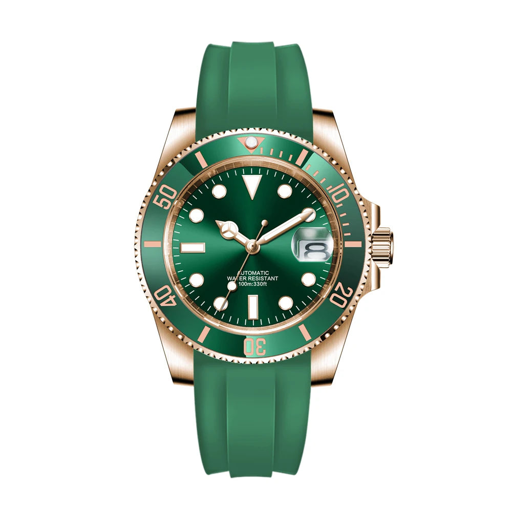 Customized Logo Reloj Men's Mechanical Automatic Wristwatch NH35 Movement 40mm Dial 100M Waterproof Sapphire Glass DIY Corgeut