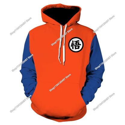 Sudadera con capucha Dragon Ball para niños y niñas, nuevo estilo de otoño e invierno, creativa, holgada y versátil